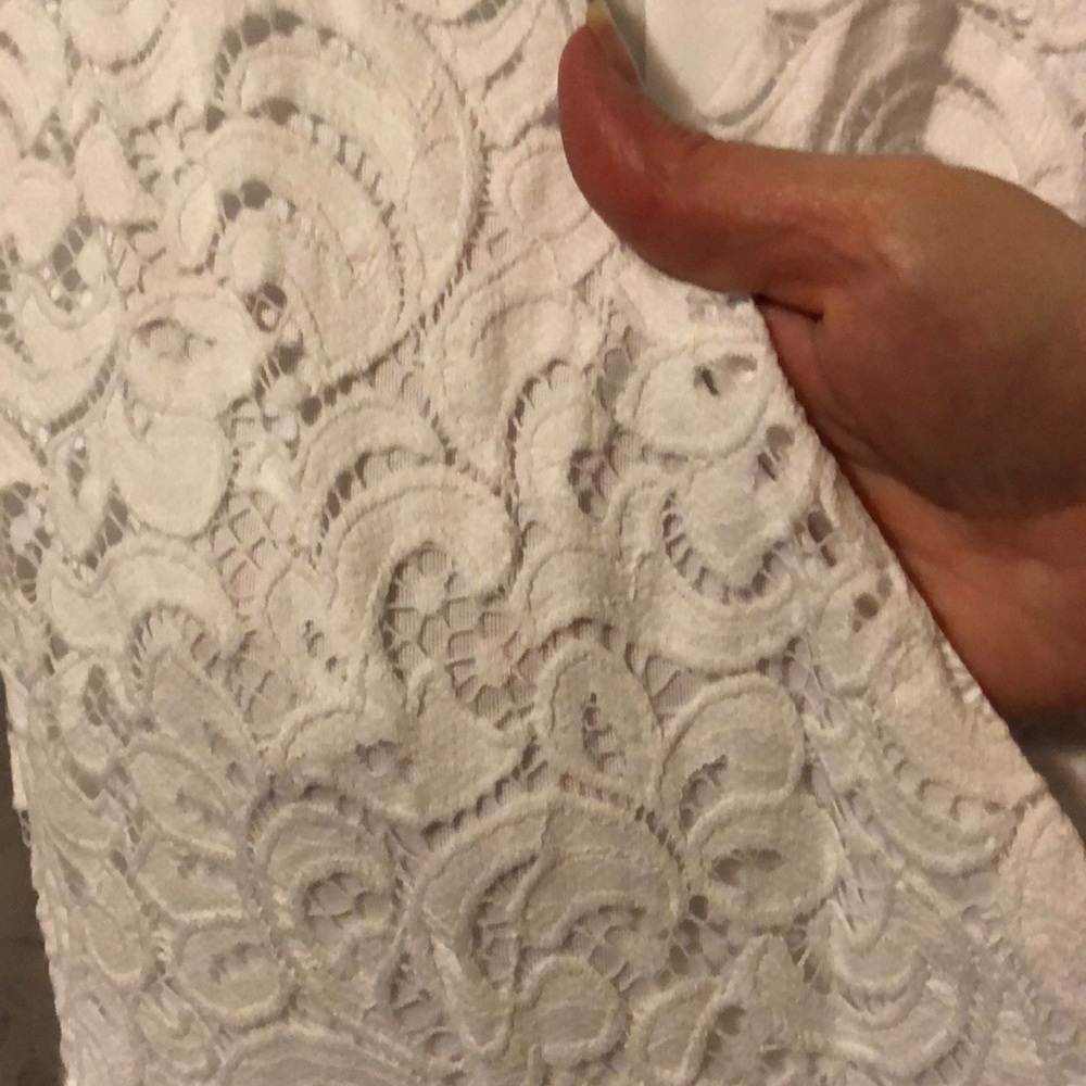 Lane Bryant White Lace Midi Dress - Picture 4 of 6
